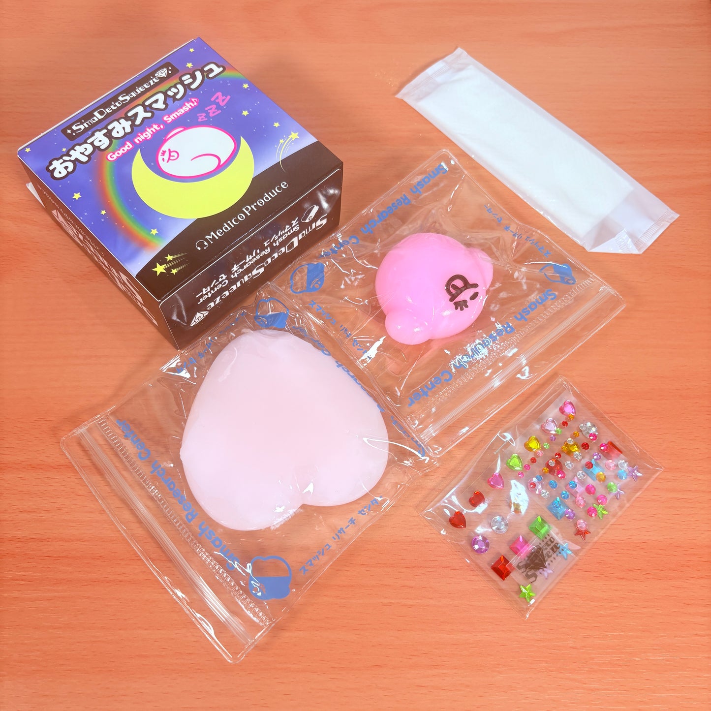 おやすみピンク（お出かけセット付）｜スマデコスクイーズ｜スマッシュリサーチセンター